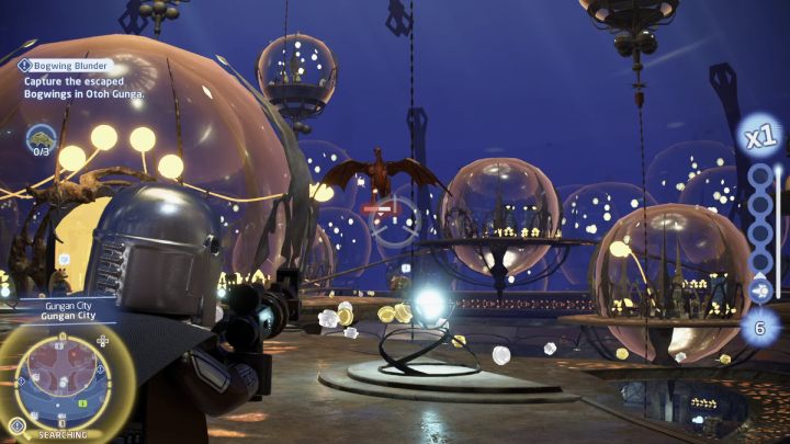 Shoot down all the bogwings flying in the search area - LEGO Skywalker Saga: Bogwing Blunder - walkthrough - LEGO Skywalker Saga: Naboo - Lake Paonga - LEGO Skywalker Saga Guide