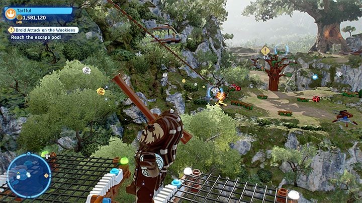 You'll reach a wall - have Yoda cut out a hole in it to open the way forward - LEGO Skywalker Saga: Droid Attack on the Wookiees - walkthrough - LEGO Skywalker Saga: Episode 3 - Revenge of the Sith - LEGO Skywalker Saga Guide