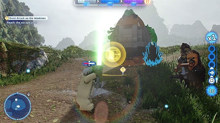 Regardless of the path chosen, you must reach the escape pod pictured above - LEGO Skywalker Saga: Droid Attack on the Wookiees - walkthrough - LEGO Skywalker Saga: Episode 3 - Revenge of the Sith - LEGO Skywalker Saga Guide