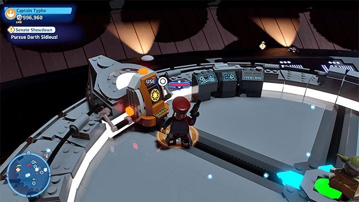 After losing his second health bar Sidious will flee to a different, distant platform - LEGO Skywalker Saga: Senate Showdown - walkthrough - LEGO Skywalker Saga: Episode 3 - Revenge of the Sith - LEGO Skywalker Saga Guide