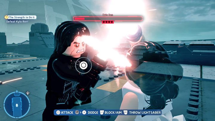 During the third phase you must deplete the boss's health bar three times - LEGO Skywalker Saga: Kylo Ren episode 9 - boss, how to beat? - LEGO Skywalker Saga: Bosses - LEGO Skywalker Saga Guide
