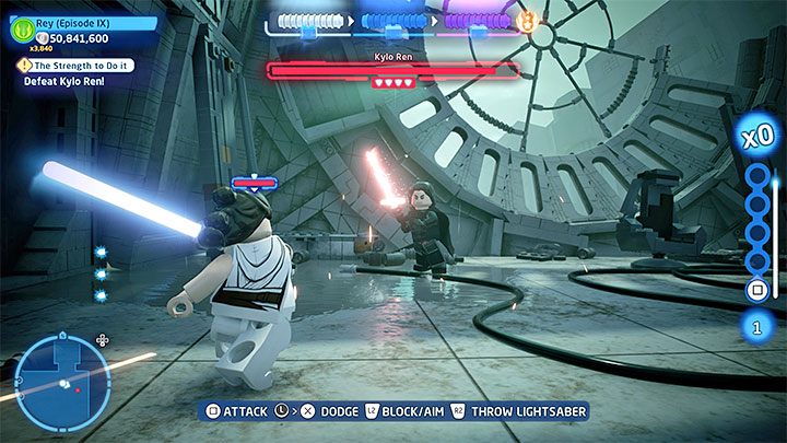 The strategy you should take during the fight should be obvious by now - LEGO Skywalker Saga: The Strength To Do It - walkthrough - LEGO Skywalker Saga: Episode 9 - The Rise of Skywalker - LEGO Skywalker Saga Guide