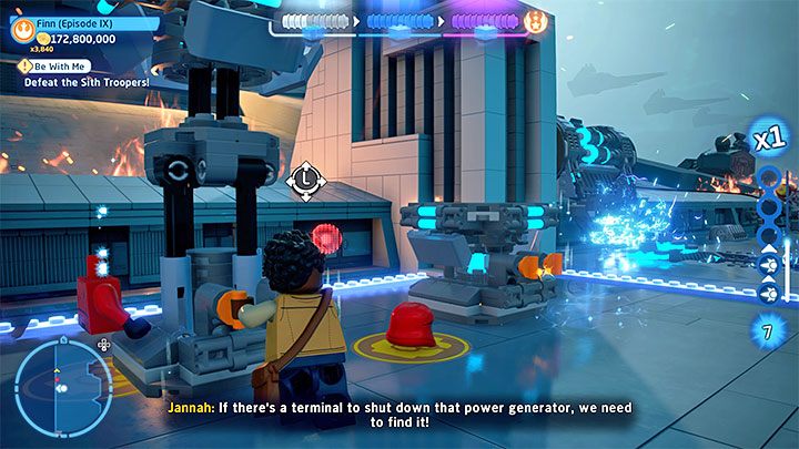 Jump on the Orbaks and, just like before, avoid enemies' fire by moving to the sides - LEGO Skywalker Saga: Be With Me - walkthrough - LEGO Skywalker Saga: Episode 9 - The Rise of Skywalker - LEGO Skywalker Saga Guide