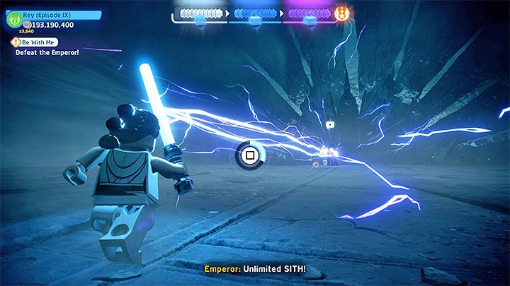 Emperor Palpatine is the final boss of Episode 9, but you will not play the fully-fledged fight with him - LEGO Skywalker Saga: Be With Me - walkthrough - LEGO Skywalker Saga: Episode 9 - The Rise of Skywalker - LEGO Skywalker Saga Guide
