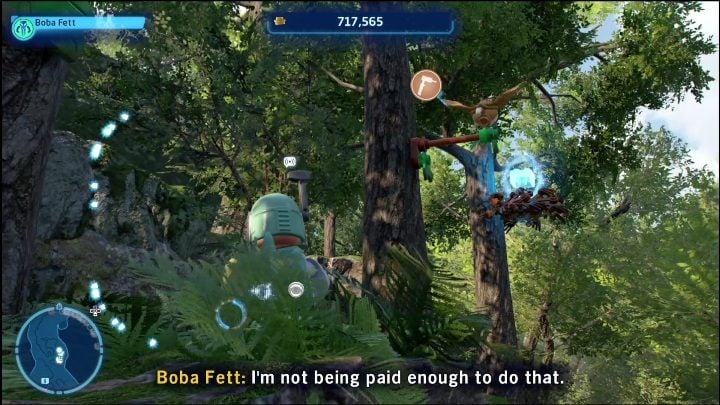 The brick is lying in the bird's nest - you can get to it by jumping on the bars - LEGO Skywalker Saga: Mazs Castle - list of all puzzles - LEGO Skywalker Saga: Takodona - LEGO Skywalker Saga Guide