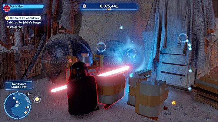 It is very easy to get the collectible - you just need to break a few small objects - LEGO Skywalker Saga: Tuanul Village - list of all puzzles - LEGO Skywalker Saga: Jakku - LEGO Skywalker Saga Guide