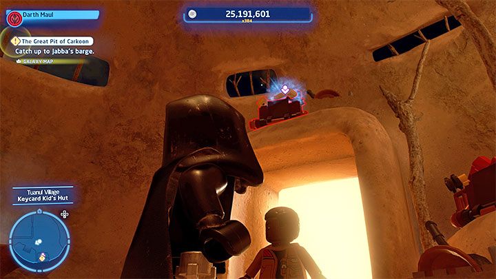 Enter the hut located nearby (Keycard Kid's Hut) - LEGO Skywalker Saga: Tuanul Village - list of all puzzles - LEGO Skywalker Saga: Jakku - LEGO Skywalker Saga Guide