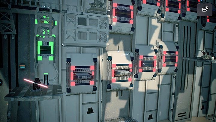 The entire puzzle is based on jumping across the protruding platforms - LEGO Skywalker Saga: Niima Outpost - list of all puzzles - LEGO Skywalker Saga: Jakku - LEGO Skywalker Saga Guide