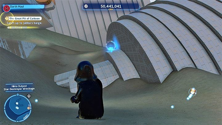 The collectible is very easy to obtain - LEGO Skywalker Saga: Niima Outpost - list of all puzzles - LEGO Skywalker Saga: Jakku - LEGO Skywalker Saga Guide
