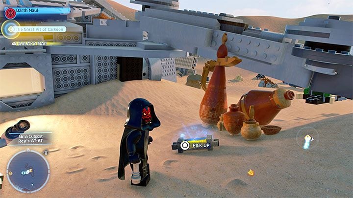 You will find the first source of energy next to the wreck - LEGO Skywalker Saga: Niima Outpost - list of all puzzles - LEGO Skywalker Saga: Jakku - LEGO Skywalker Saga Guide