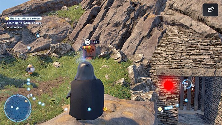 There are levers to the left and right of the closed entrance - LEGO Skywalker Saga: Temple Island - list of all puzzles - LEGO Skywalker Saga: Ahch-To - LEGO Skywalker Saga Guide