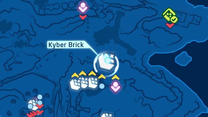 Collectible: Puzzle - Kyber Brick - LEGO Skywalker Saga: Temple Island - list of all puzzles - LEGO Skywalker Saga: Ahch-To - LEGO Skywalker Saga Guide