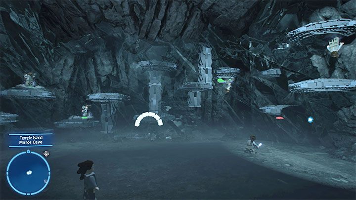 You have to solve a few puzzles with mirror images, which, compared to those in the main story, have one new feature - some of the reflections are additionally rotated by 180 degrees which is especially problematic when making jumps - LEGO Skywalker Saga: Temple Island - list of all puzzles - LEGO Skywalker Saga: Ahch-To - LEGO Skywalker Saga Guide