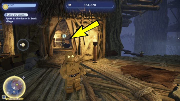One of the Ewoks will show you the doctor's hut in the village - LEGO Skywalker Saga: Ubbla the Weather - walkthrough - LEGO Skywalker Saga: Cantonica - Canto Bight - LEGO Skywalker Saga Guide