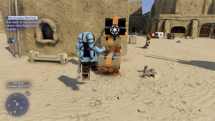 1 - LEGO Skywalker Saga: Ma Klounkee Most Foul - walkthrough, description - LEGO Skywalker Saga: Tatooine - Mos Eisley - LEGO Skywalker Saga Guide