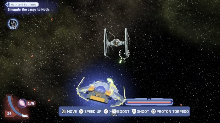 Accept the quest from the quest giver in the local space of Ajan Kloss - LEGO Skywalker Saga: Hoth and Bothered - walkthrough - LEGO Skywalker Saga: Ajan Kloss - space - LEGO Skywalker Saga Guide