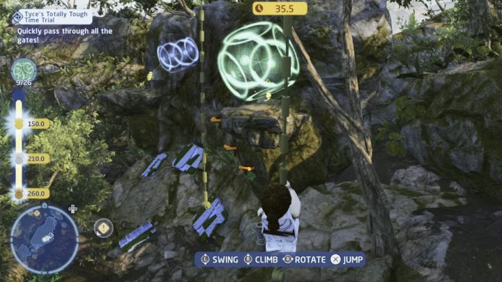 To complete the trial you have to pass all 26 gates one after another as quickly as possible - LEGO Skywalker Saga: Ajan Kloss - trials, walkthrough - LEGO Skywalker Saga: Trials - LEGO Skywalker Saga Guide