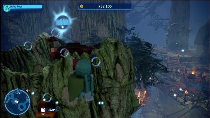 Another brick is at the top of the tree - LEGO Skywalker Saga: Ewok Village - list of all puzzles - LEGO Skywalker Saga: Endor - LEGO Skywalker Saga Guide