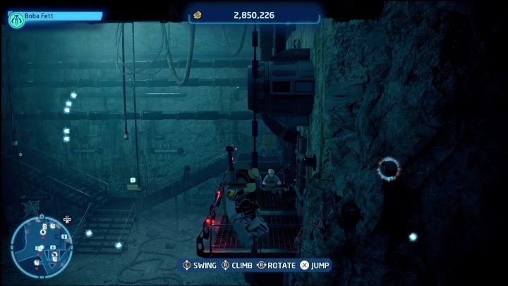 The datacard is on the pipe, well above the ground - LEGO Skywalker Saga: Datacards - list - LEGO Skywalker Saga: Other Finds - LEGO Skywalker Saga Guide