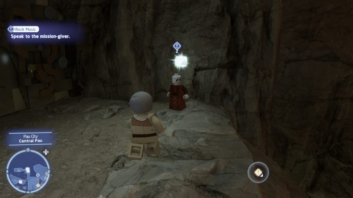 Talk to the quest giver in the City of Pau - LEGO Skywalker Saga: Rock Music - walkthrough - LEGO Skywalker Saga: Utapau - City of Pau - LEGO Skywalker Saga Guide