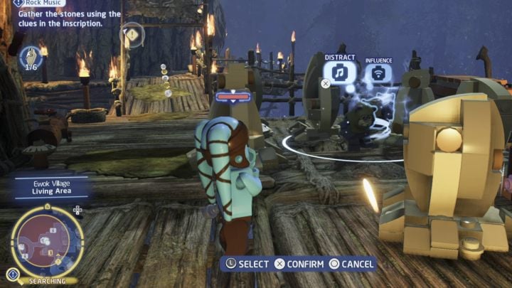 Use the Force as the Jedi and make the Ewok dance in a circle to get another stone - LEGO Skywalker Saga: Rock Music - walkthrough - LEGO Skywalker Saga: Utapau - City of Pau - LEGO Skywalker Saga Guide