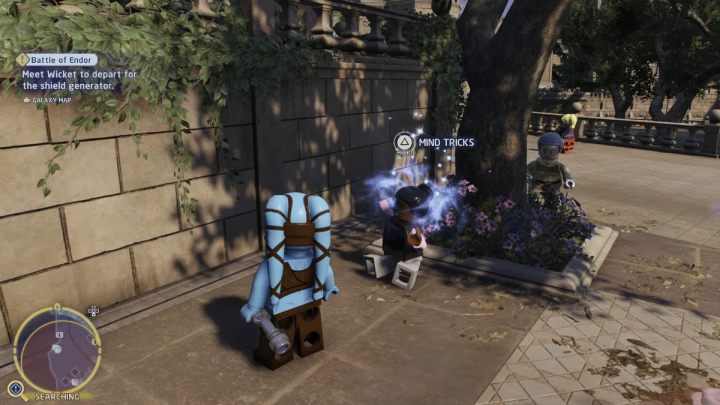 Go to the stone circle and take control of the woman sitting under the tree - LEGO Skywalker Saga: Rock Music - walkthrough - LEGO Skywalker Saga: Utapau - City of Pau - LEGO Skywalker Saga Guide