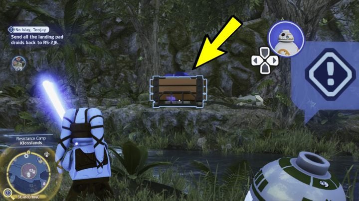 You will meet the third droid by the river - LEGO Skywalker Saga: No Way Toojay - walkthrough - LEGO Skywalker Saga: Ajan Kloss - resistance camp - LEGO Skywalker Saga Guide