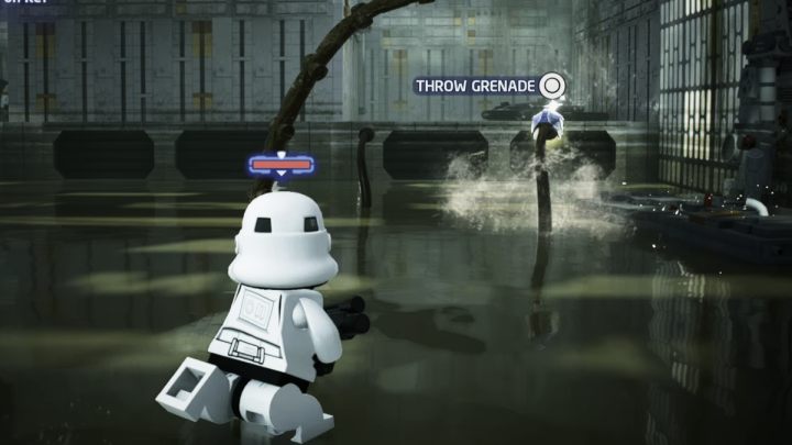 After a while another eye tentacle will appear, this time wearing a silver helmet - LEGO Skywalker Saga: Dianoga Destroyer - walkthrough - LEGO Skywalker Saga: Kef Bir - Disaster site - LEGO Skywalker Saga Guide