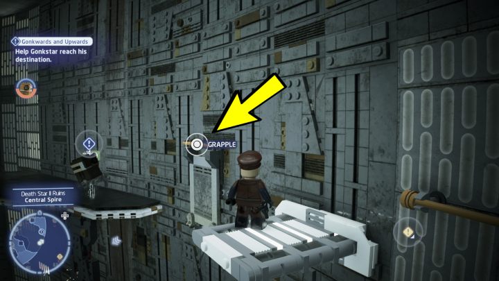 Follow the quest giver - LEGO Skywalker Saga: Gonkwards and Upwards - walkthrough - LEGO Skywalker Saga: Kef Bir - Disaster site - LEGO Skywalker Saga Guide