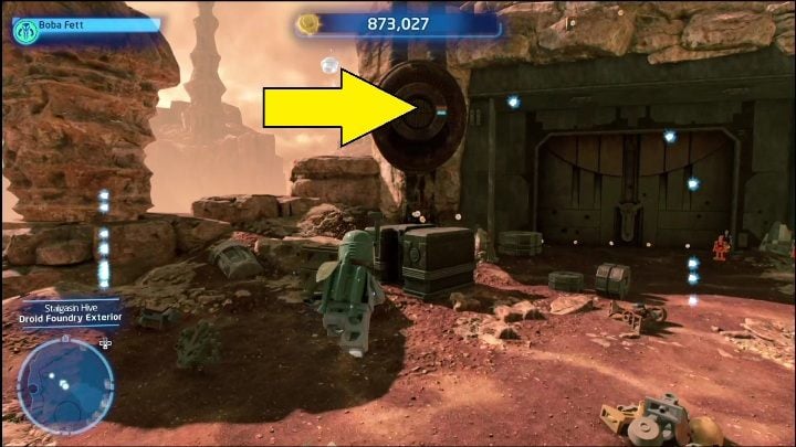 You need a character with a grappling hook, like a Bounty Hunter, to obtain this collectible - LEGO Skywalker Saga: Stalgasin Hive - list of all puzzles - LEGO Skywalker Saga: Geonosis - LEGO Skywalker Saga Guide