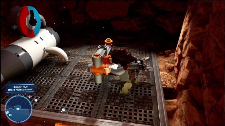 After the plate cracks, draw your net launcher and fire it at the wall - LEGO Skywalker Saga: Stalgasin Hive - list of all puzzles - LEGO Skywalker Saga: Geonosis - LEGO Skywalker Saga Guide