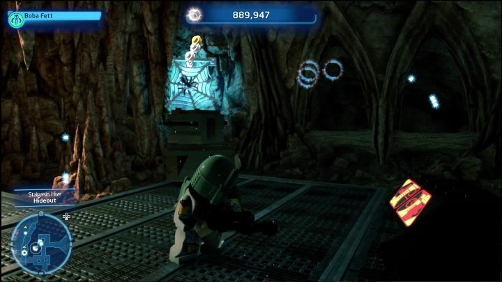 This brick is hidden in a spider web inside a cave - LEGO Skywalker Saga: Stalgasin Hive - list of all puzzles - LEGO Skywalker Saga: Geonosis - LEGO Skywalker Saga Guide
