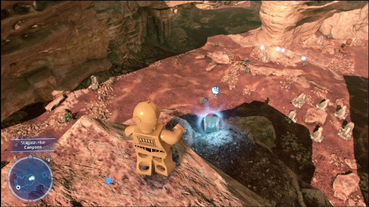 This brick is hidden on a huge rock in the south-western part of this area - LEGO Skywalker Saga: Stalgasin Hive - list of all puzzles - LEGO Skywalker Saga: Geonosis - LEGO Skywalker Saga Guide