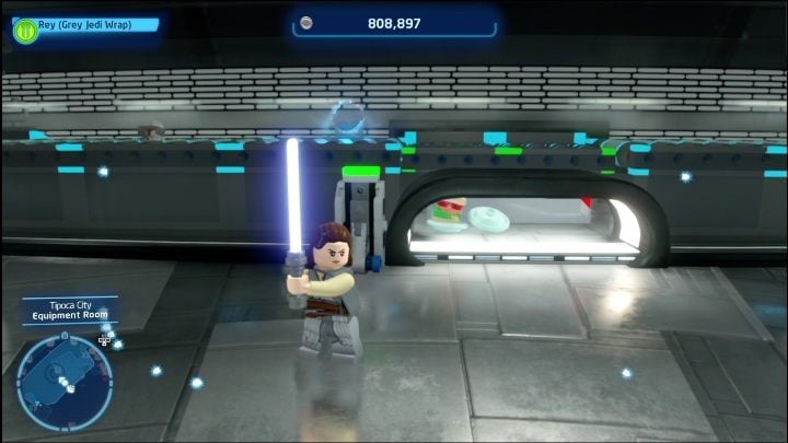 This brick is on the upper floor, on a conveyor belt with food on it - LEGO Skywalker Saga: Tipoca City - list of all puzzles - LEGO Skywalker Saga: Kamino - LEGO Skywalker Saga Guide