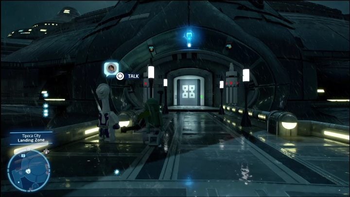 This brick is above the entire area's entrance door - LEGO Skywalker Saga: Tipoca City - list of all puzzles - LEGO Skywalker Saga: Kamino - LEGO Skywalker Saga Guide