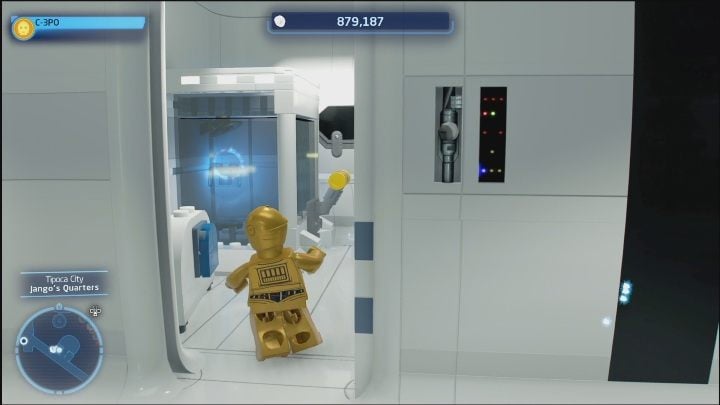 This brick is hidden under the shower - LEGO Skywalker Saga: Tipoca City - list of all puzzles - LEGO Skywalker Saga: Kamino - LEGO Skywalker Saga Guide