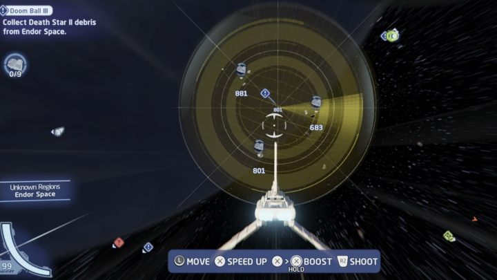 Your task will be to collect 9 Death Star 2 pieces - LEGO Skywalker Saga: Doom Ball III - walkthrough - LEGO Skywalker Saga: Endor - the ewok village - LEGO Skywalker Saga Guide