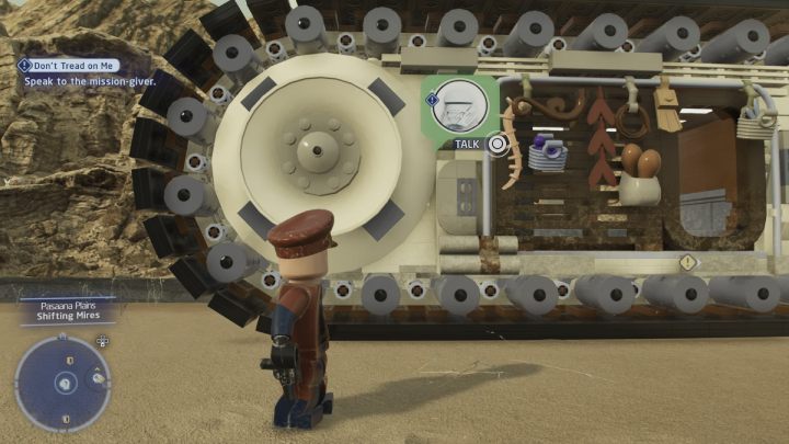 Take a taxi in the Forbidden Valley on the planet Pasaana to get to the Pasaana Plains - LEGO Skywalker Saga: Dont Tread on Me - walkthrough - LEGO Skywalker Saga: Pasaana - Forbidden Valley - LEGO Skywalker Saga Guide