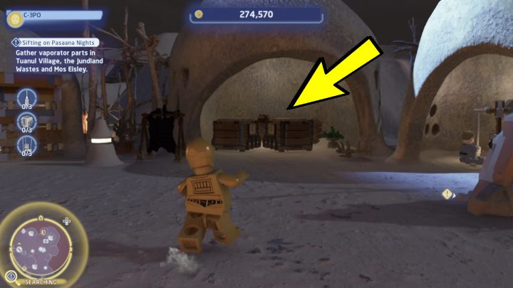 Go to the Tuanul Vilage on the planet Jakku - LEGO Skywalker Saga: Sifting on Pasaana Nights - walkthrough - LEGO Skywalker Saga: Pasaana - Forbidden Valley - LEGO Skywalker Saga Guide