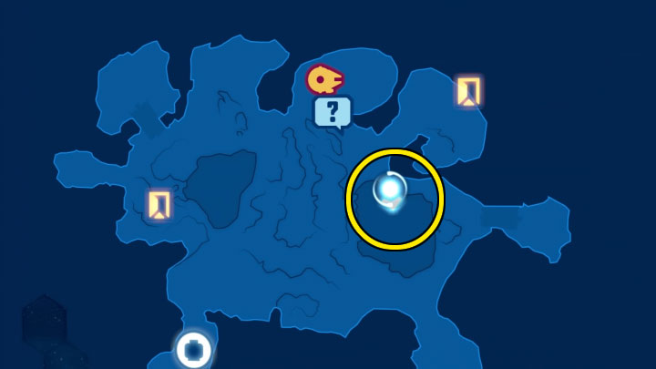 Focus on the eastern water reservoir in the swamps marked in the screenshot, i - LEGO Skywalker Saga: Wheres the Wookiee? - list of all (part 1) - LEGO Skywalker Saga: Challenges - LEGO Skywalker Saga Guide