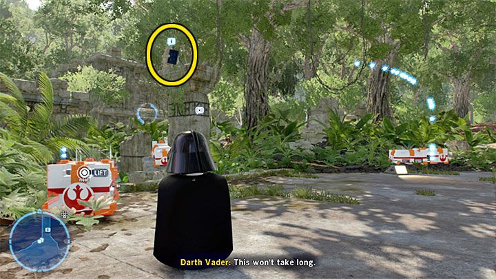 The Wookiee is standing on a high ledge in the ruins (screenshot above) - LEGO Skywalker Saga: Wheres the Wookiee? - list of all (part 2) - LEGO Skywalker Saga: Challenges - LEGO Skywalker Saga Guide