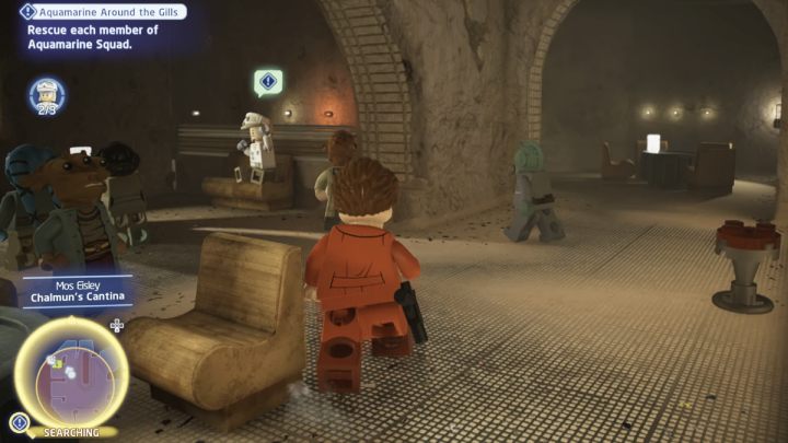 The third member is in the canteen - LEGO Skywalker Saga: Aquamarine Around the Gills - walkthrough - LEGO Skywalker Saga: Hoth - Echo base - LEGO Skywalker Saga Guide