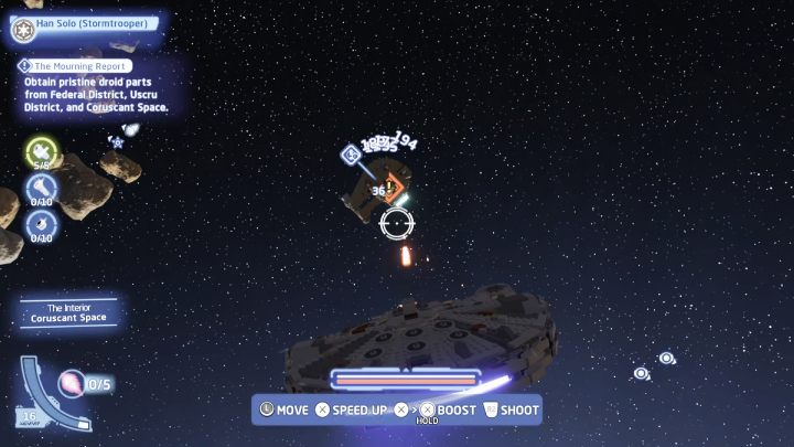 Travel to Coruscant's local space and fly to the mission marker - LEGO Skywalker Saga: The Mourning Report - walkthrough - LEGO Skywalker Saga: Hoth - Echo base - LEGO Skywalker Saga Guide