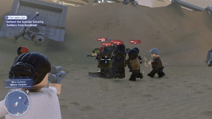 While digging up the treasure, Bala-Tik will be attacked by the Kanjiklub - LEGO Skywalker Saga: The Jakku Job - walkthrough - LEGO Skywalker Saga: Jakku - Niima Settlement - LEGO Skywalker Saga Guide