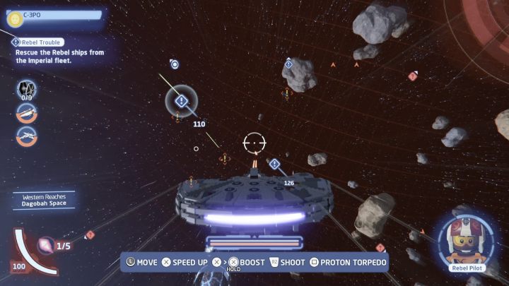 Accepting the quest causes new markers to appear on the map - LEGO Skywalker Saga: Rebel Trouble - walkthrough - LEGO Skywalker Saga: Dagobah - local space - LEGO Skywalker Saga Guide