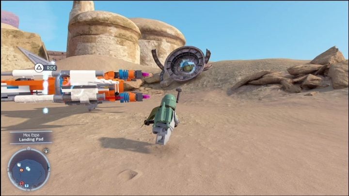 The first brick in this location can be found right after landing - LEGO Skywalker Saga: Mos Espa - list of all puzzles - LEGO Skywalker Saga: Tatooine - LEGO Skywalker Saga Guide