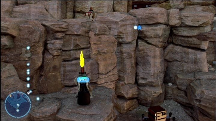 There are 6 levers on the rocks that you must activate within 70 seconds - LEGO Skywalker Saga: Jundland Wastes - list of all puzzles - LEGO Skywalker Saga: Tatooine - LEGO Skywalker Saga Guide
