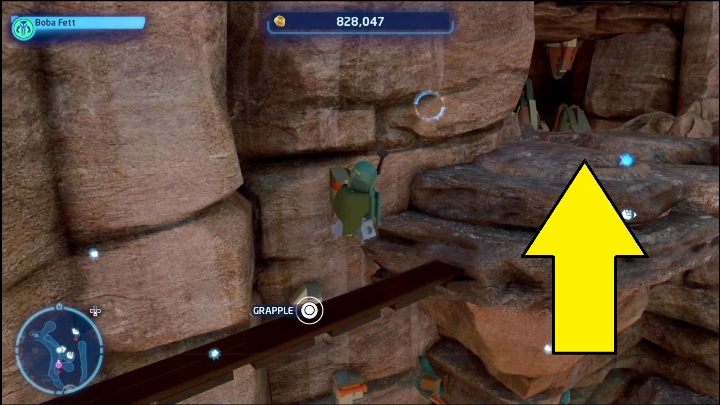 You will see another collectible upstairs, in a small cave - LEGO Skywalker Saga: Jundland Wastes - list of all puzzles - LEGO Skywalker Saga: Tatooine - LEGO Skywalker Saga Guide