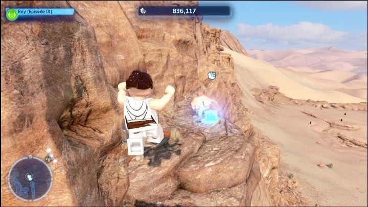 After collecting the Cliff Climber brick, turn around and jump to the other side on the bars - LEGO Skywalker Saga: Jundland Wastes - list of all puzzles - LEGO Skywalker Saga: Tatooine - LEGO Skywalker Saga Guide