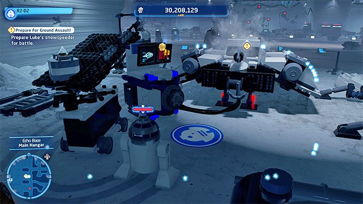 The last step is to do behind the speeder - LEGO Skywalker Saga: Assault on Echo Base - walkthrough - LEGO Skywalker Saga: Episode 5 - The Empire Strikes Back - LEGO Skywalker Saga Guide